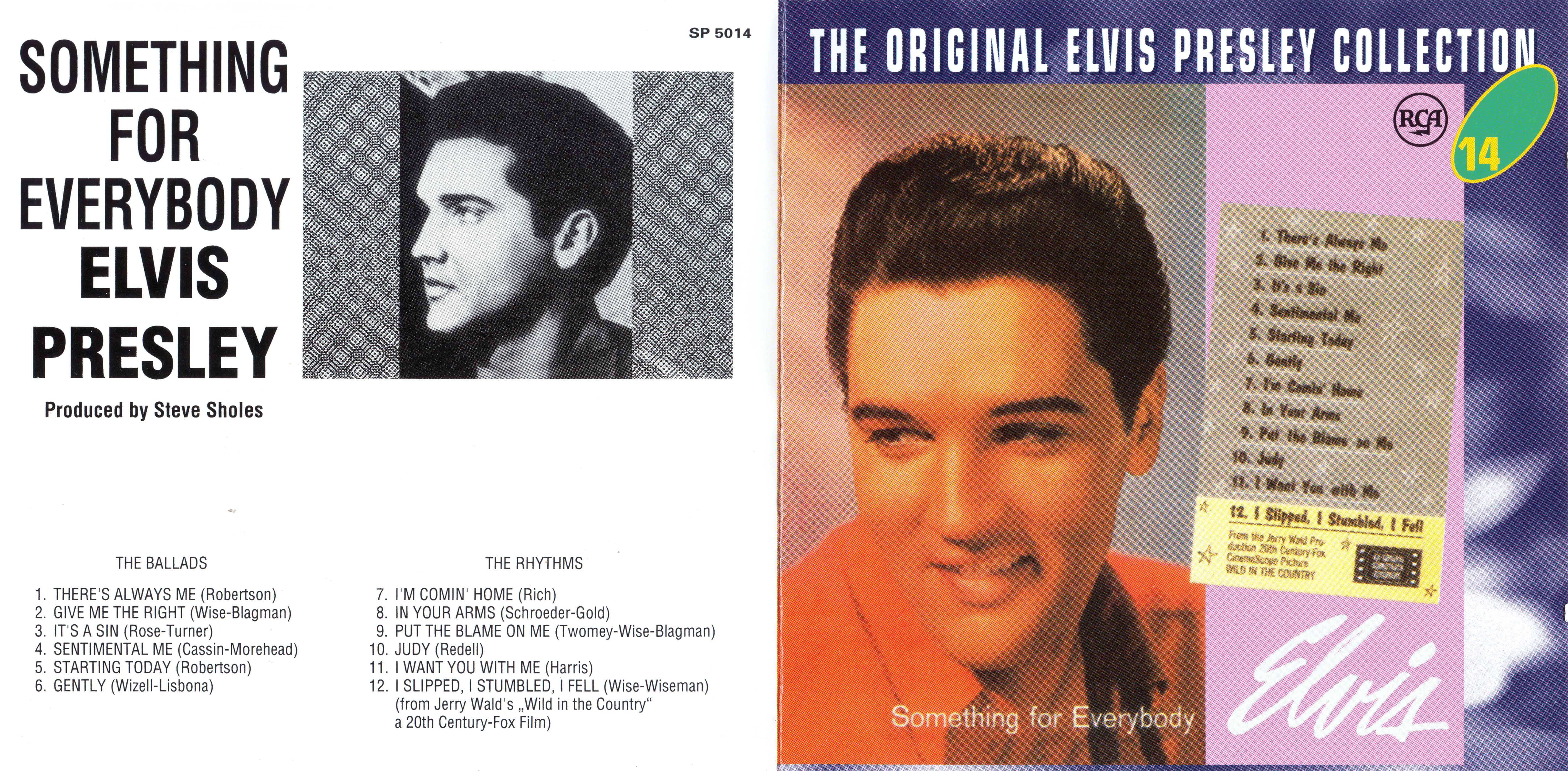 Elvis Presley  The Original Elvis Presley Collection 14; Something For Everybody : Front + Inlay